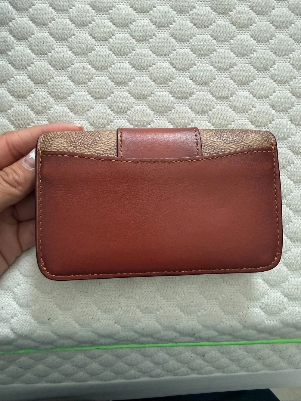 Coach Brown Signature Canvas Card Case Wallet